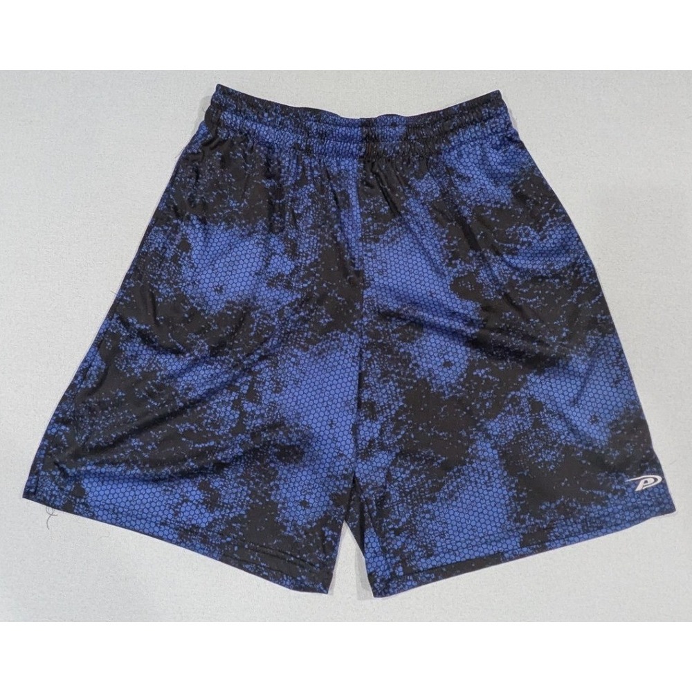 Pro Player Athletic Shorts Mens Large Blue Black Honeycomb Camo Excellent
